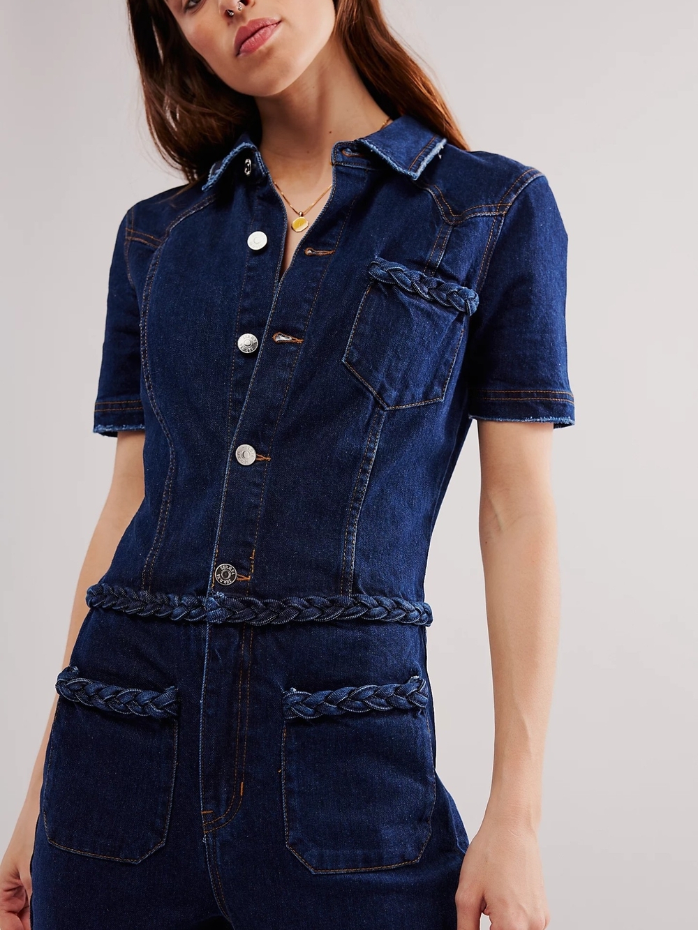 NWT SEROYA alice denim jumpsuit